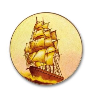 Smooth sailing cloisonn é enamel sand painting